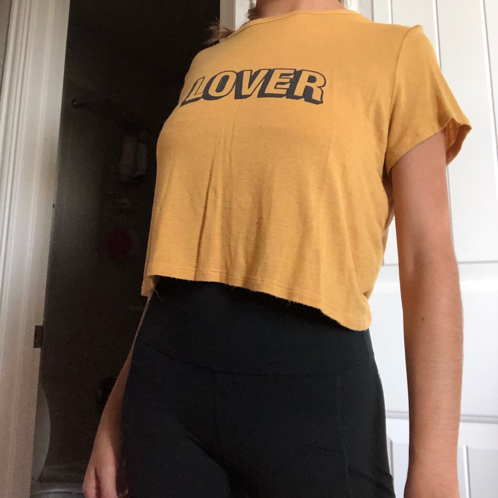 Forever 21 mustard yellow crop top